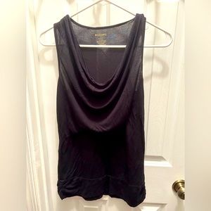 Mossimo black cowl-neck sleeveless shirt